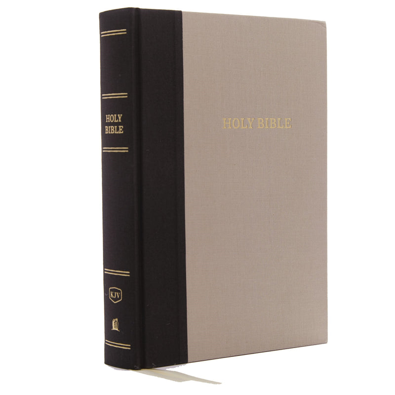 KJV Super Giant Print Reference Bible (Comfort Print)-Olive/Beige Cloth Over Board