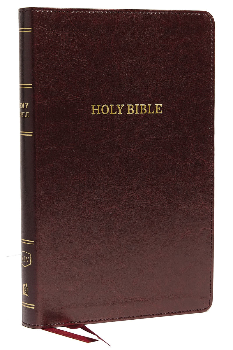 KJV Thinline Reference Bible (Comfort Print)-Burgundy Deluxe Leathersoft