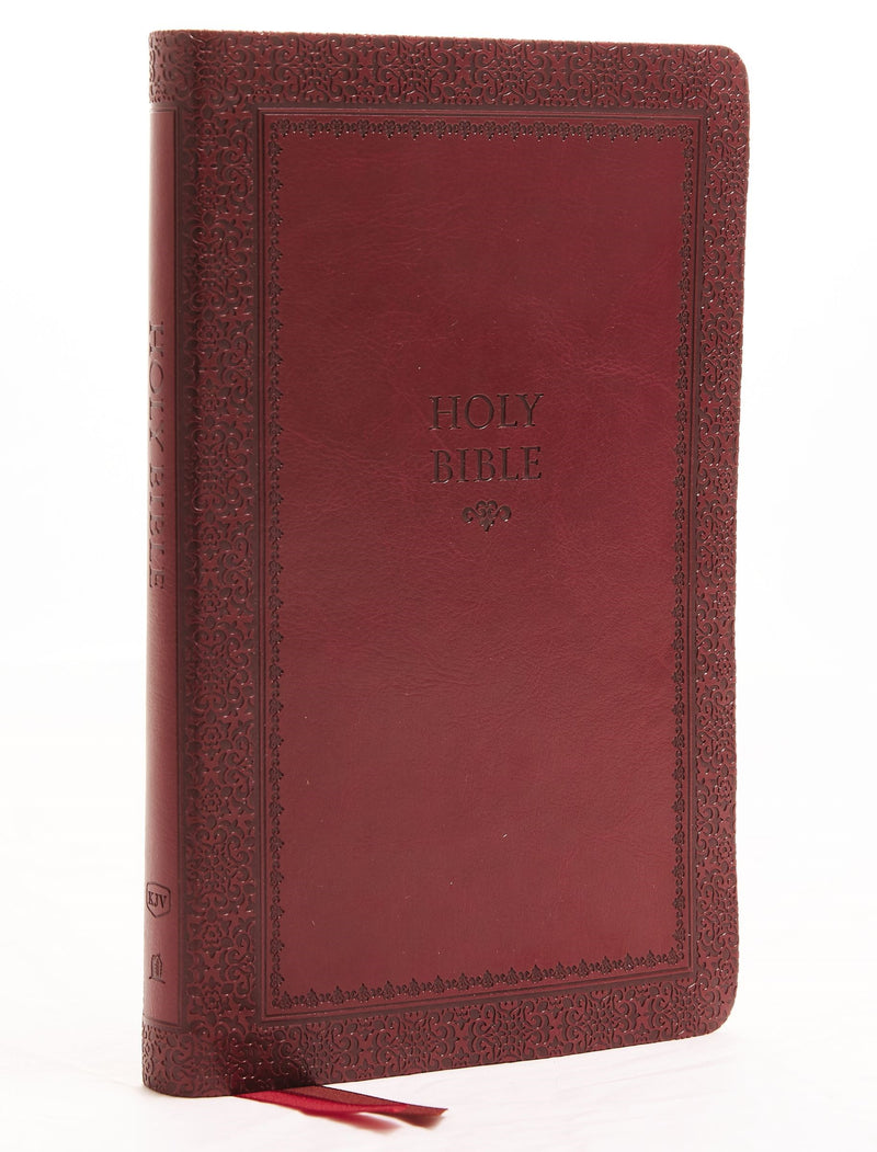 KJV Thinline Bible (Comfort Print)-Crimson Leathersoft Indexed 