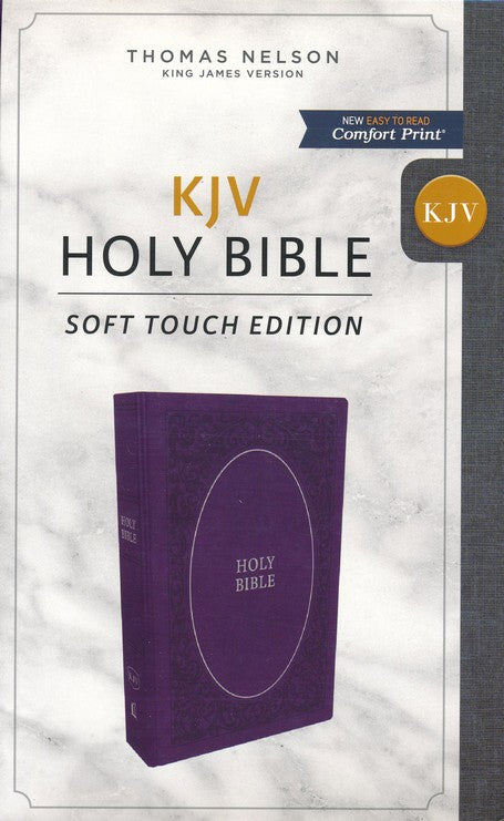 Comfort print bible purple soft touch