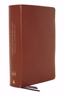 NKJV Charles F. Stanley Life Principles Bible (2nd Edition) (Comfort Print)-Brown Genuine Leather Indexed