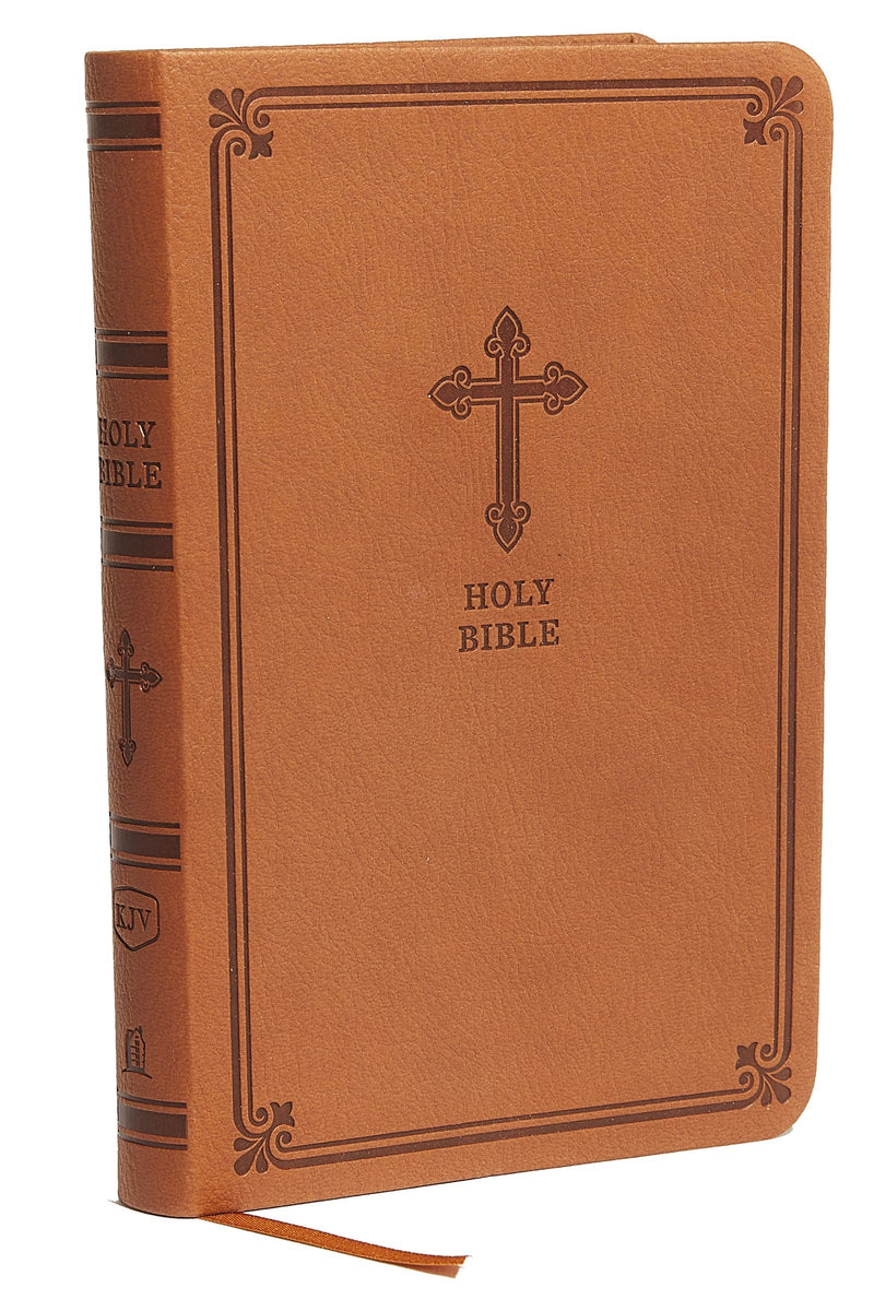 KJV Value Thinline Bible/Compact (Comfort Print)-Chestnut Leathersoft