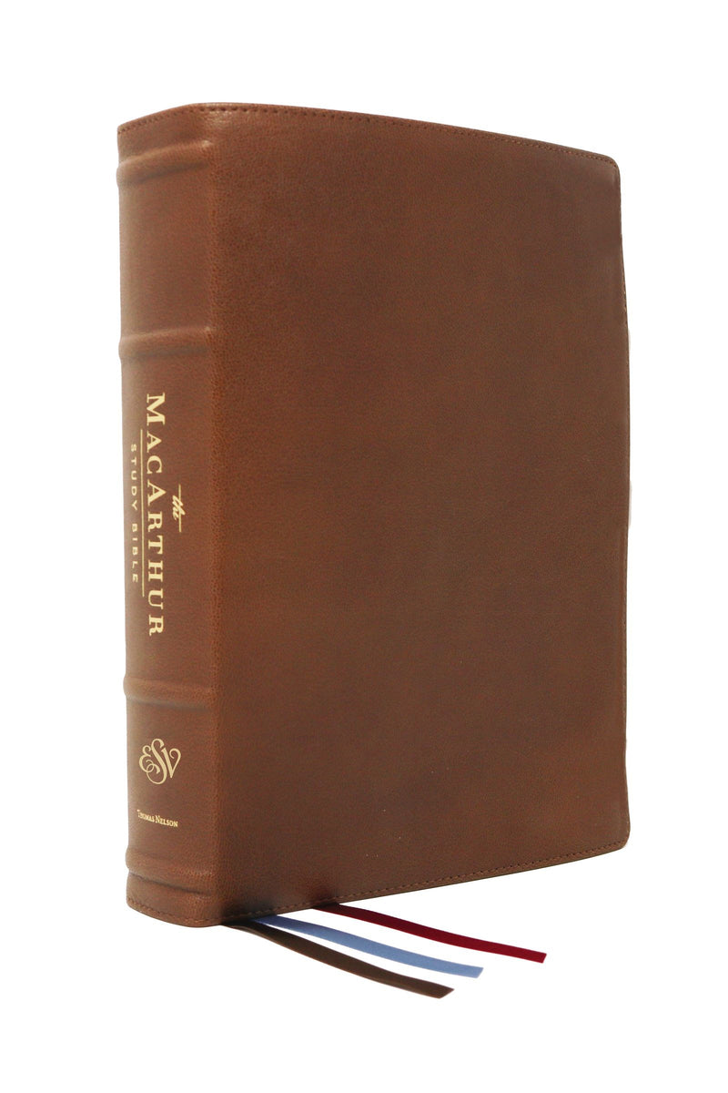ESV MacArthur Study Bible (2nd Edition)-Brown Premimum Goatskin Leather
