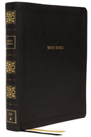NKJV Large Print Wide-Margin Reference Bible (Comfort Print)-Black Leathersoft