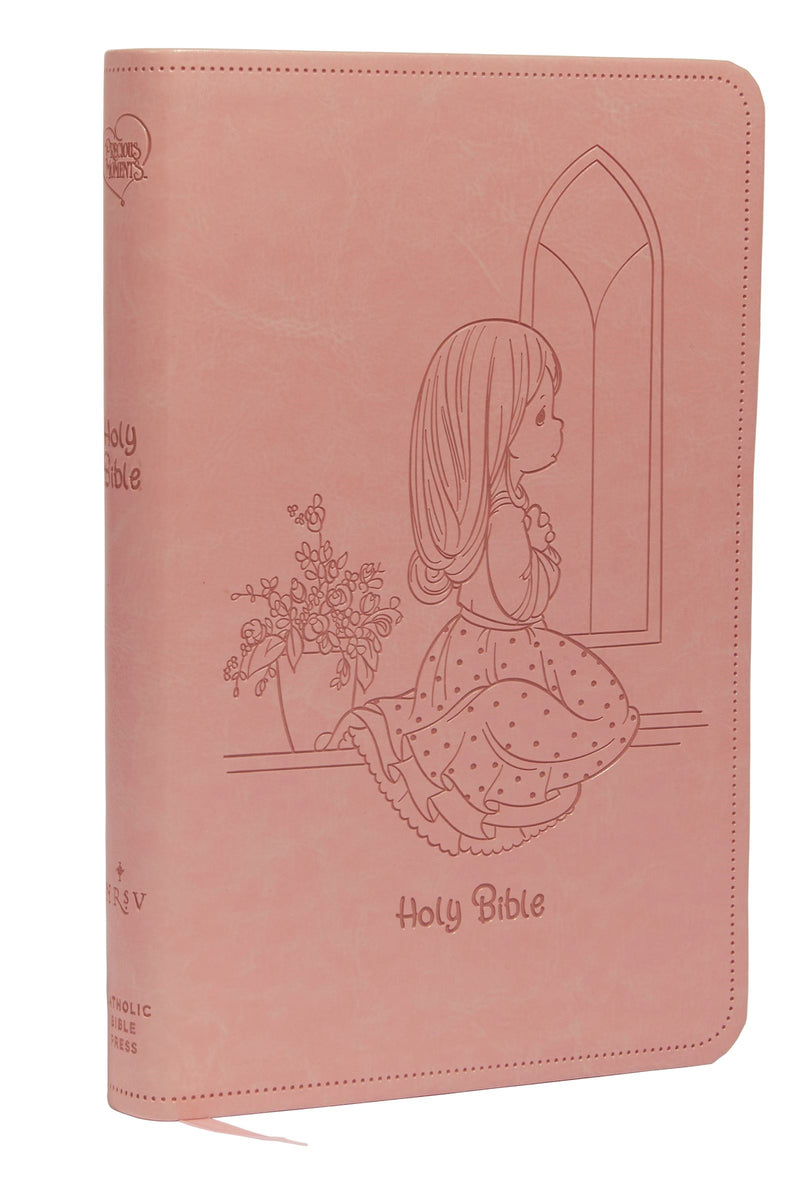 NRSV Precious Moments Bible  Catholic Edition (Comfort Print)-Pink Leathersoft