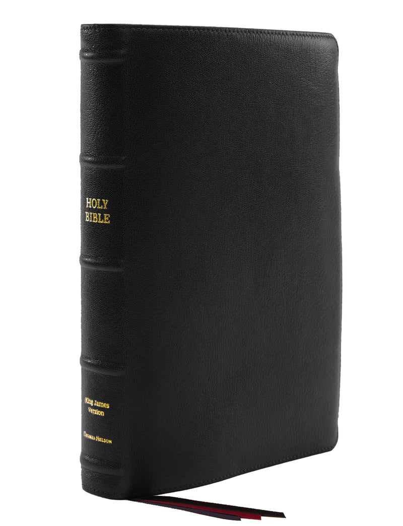 KJV Thinline Bible/Giant Print (Comfort Print)-Black Premier Goatskin Leather