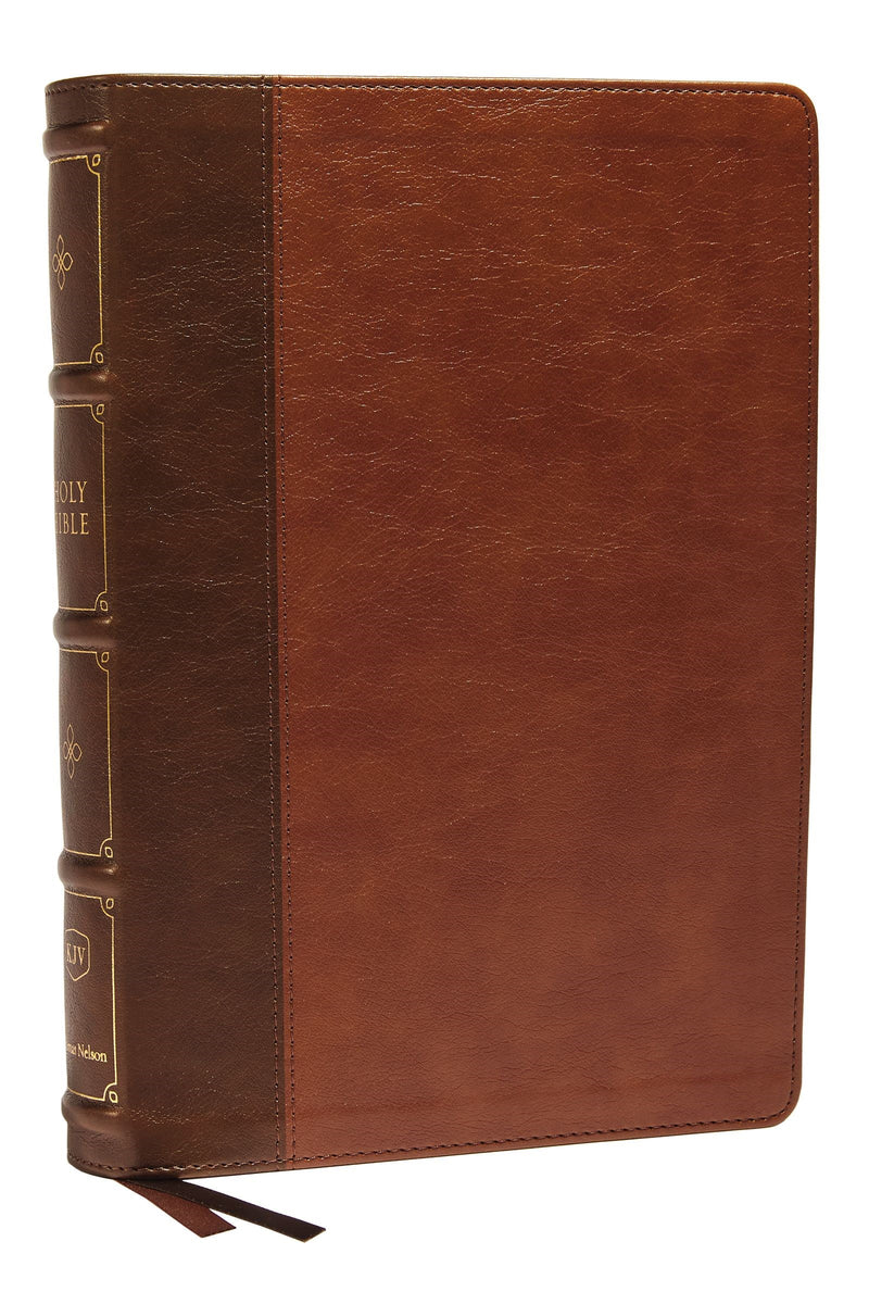 KJV Verse-By-Verse Reference Bible/Large Print (Comfort Print)-Brown Leathersoft