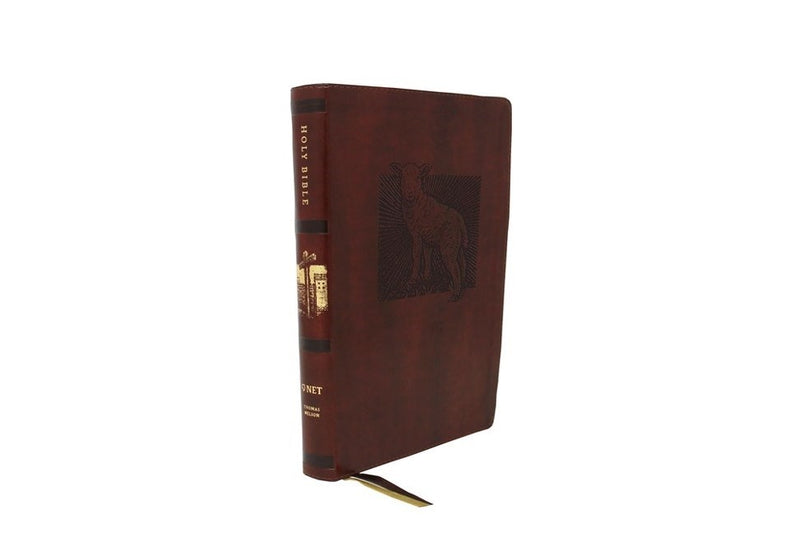 NET Bible  Thinline Art Edition/Large Print (Comfort Print)-Brown Leathersoft