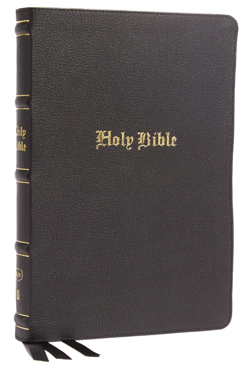 KJV Thinline Bible/Large Print (Comfort Print)-Black Genuine Leather