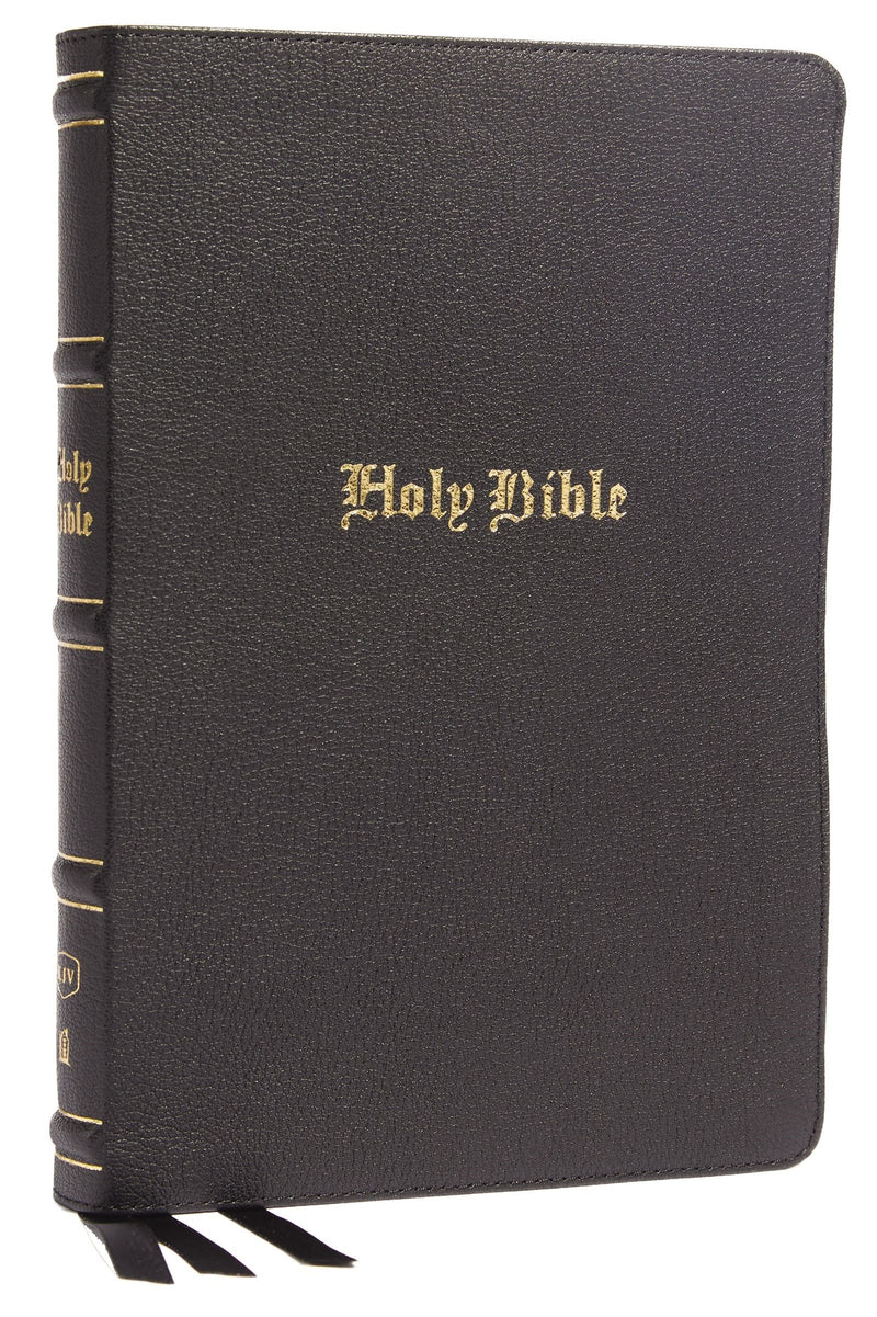 KJV Thinline Bible/Large Print (Comfort Print)-Black Genuine Leather Indexed