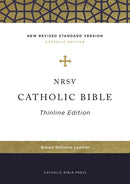 NRSV Catholic Thinline Bible (Comfort Print)-Brown Genuine Leather