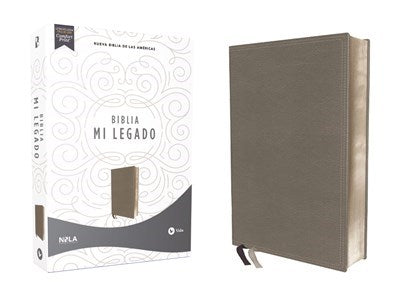 Span-NBLA Single-Column Legacy Bible (NBLA Biblia Mi Legado  Una Columna)-Gray LeatherSoft