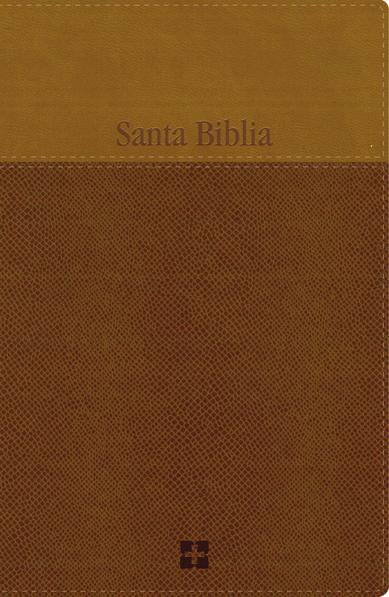 Span-NIV Large Print Bible (Comfort Print)-Brown/Tan LeatherSoft