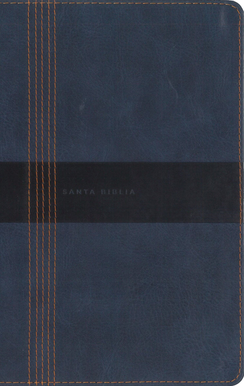 Span-NBLA Ultrathin/Large Print/Handy Size Bible (Santa Biblia Ultrafina/Letra Grande/Tamano)-Blue Leathersoft
