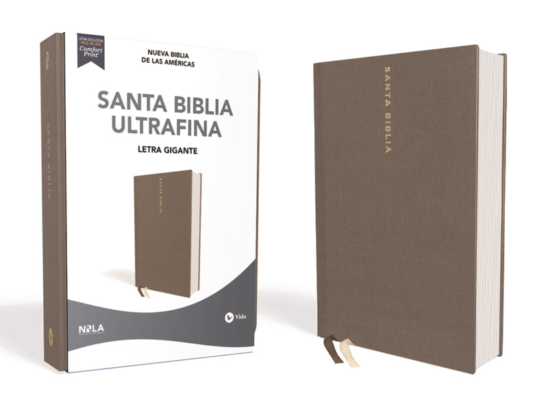 Span-NBLA Ultrathin Giant Print Bible (Santa Biblia Ultrafina  Letra Gigante)-Gray Hardcover