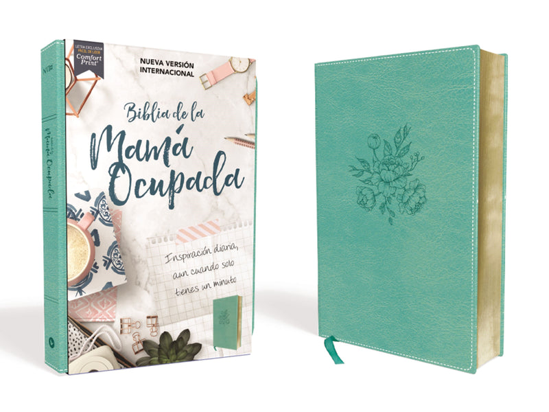 Span-NIV Busy Mom's Bible (Biblia De La Mama Ocupada) (Comfort Print)-Teal Leathersoft