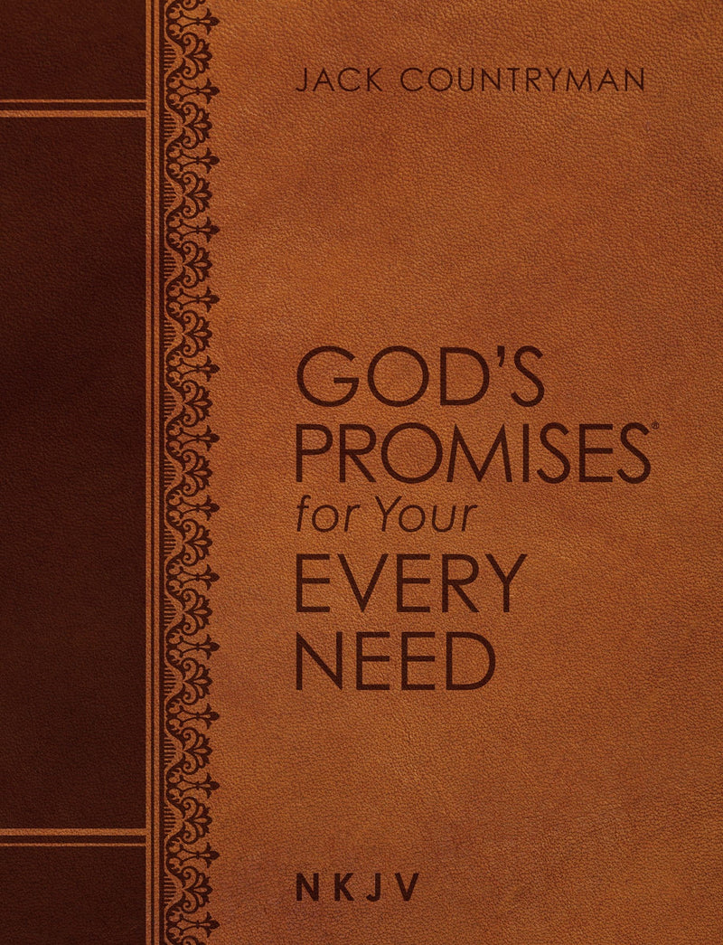 God's Promises For Your Every Need NKJV (Large Text)-Brown Leathersoft
