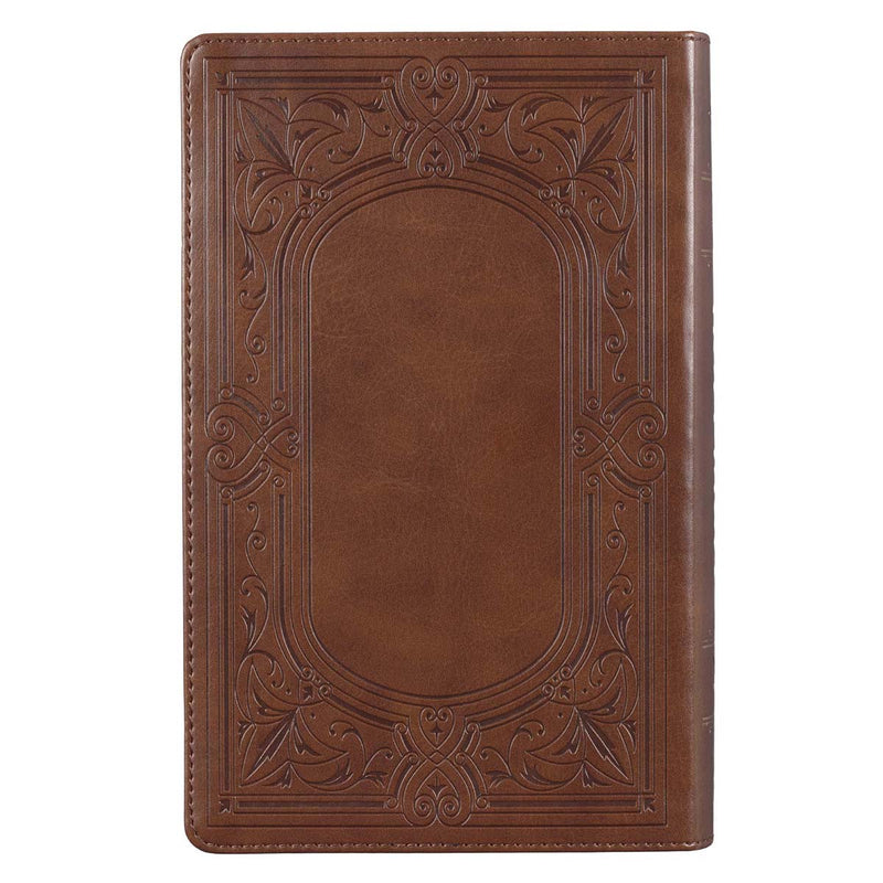 Bible Giant Print Index Brown Faux Leath