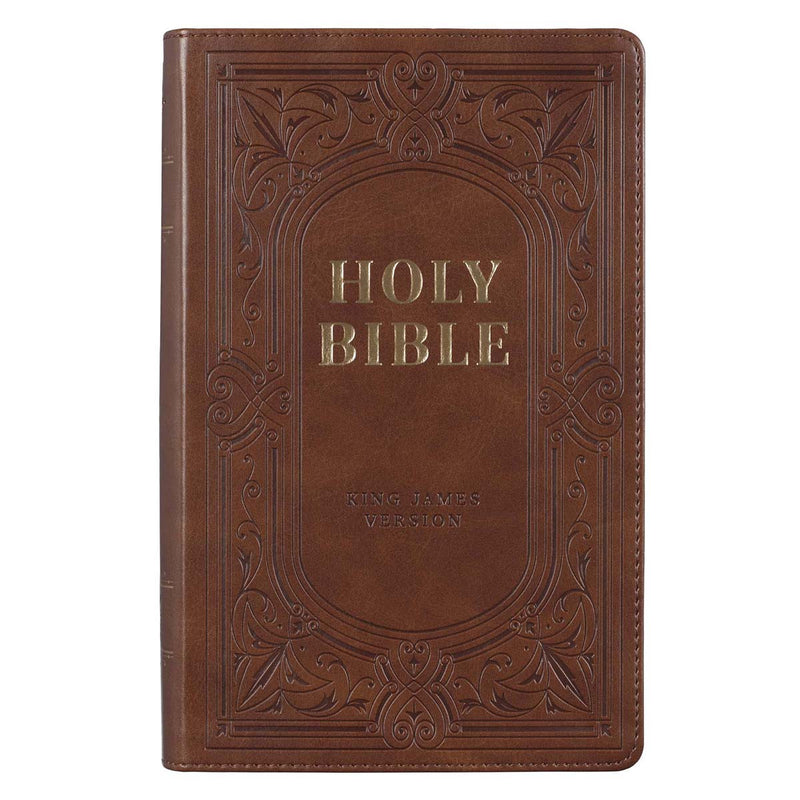 Bible Giant Print Index Brown Faux Leath