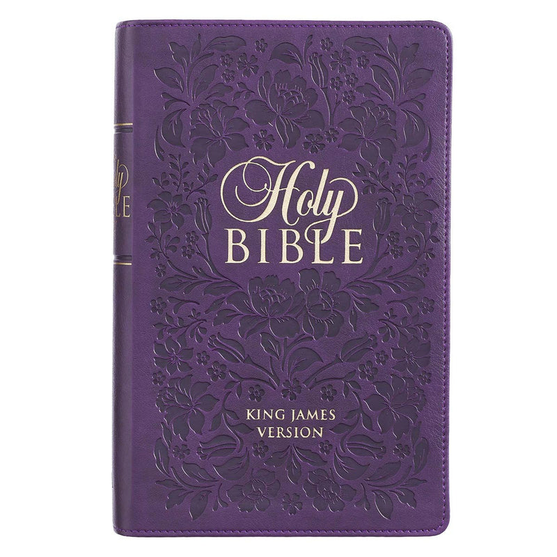 Bible Giant Print Purple Index Faux Leat