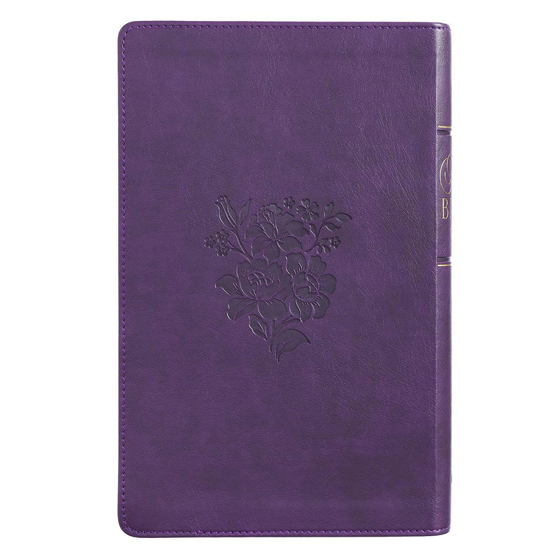 Bible Giant Print Purple Index Faux Leat