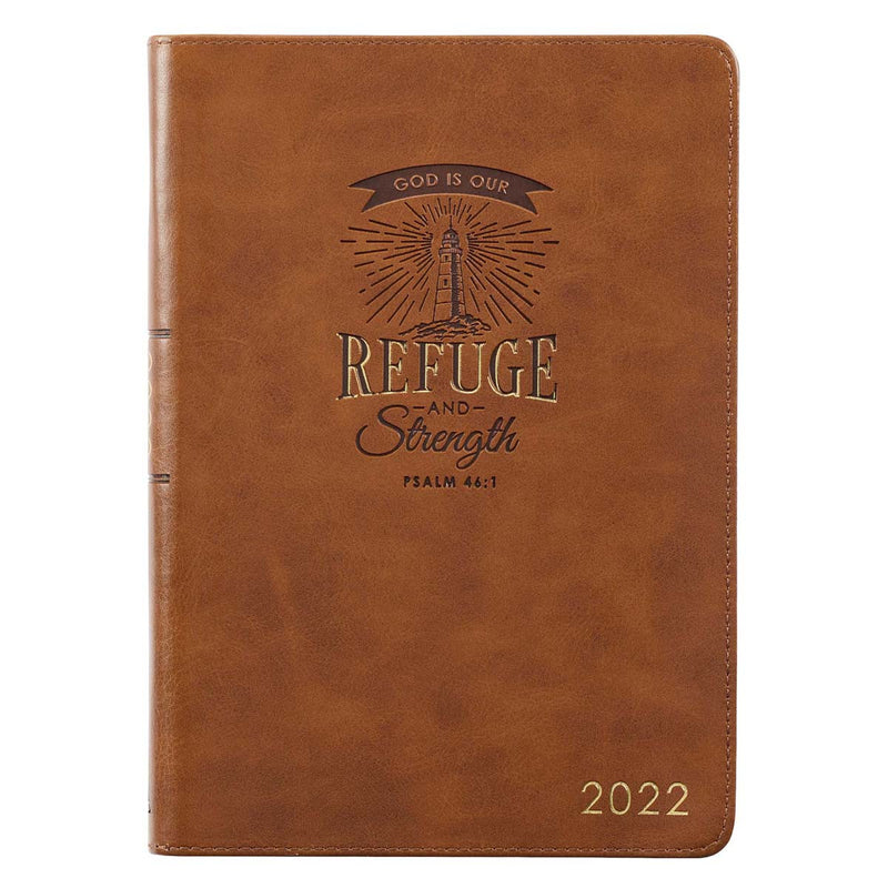 Refuge and Strength Brown Faux Leather