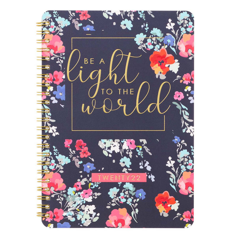 2022 Be A Light Wirebound Daily Planner