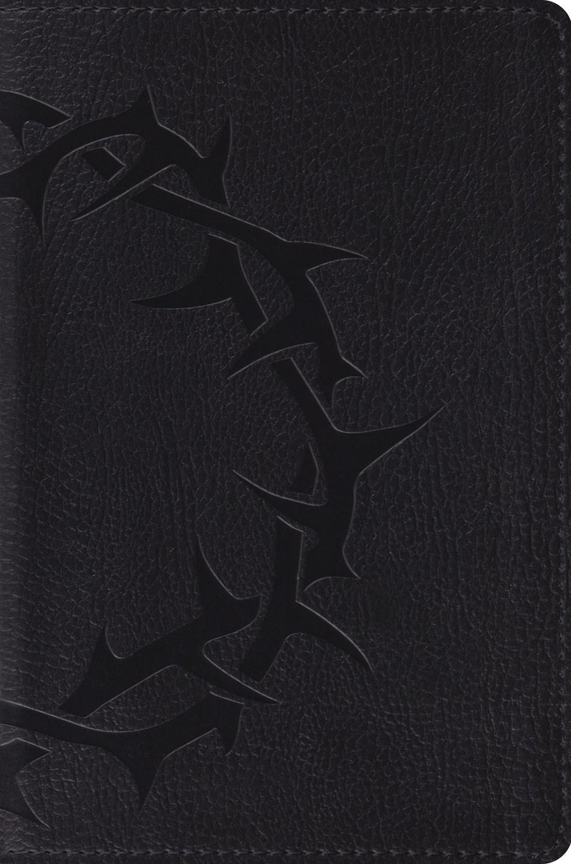 ESV Compact Bible-Charcoal Crown Design TruTone 