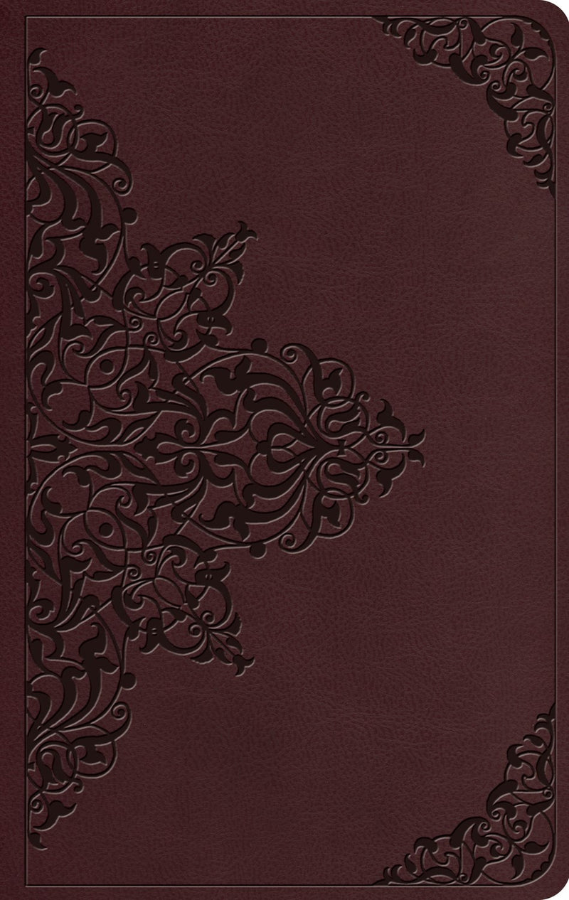 ESV Value Thinline Bible-Chestnut Filigree Design TruTone