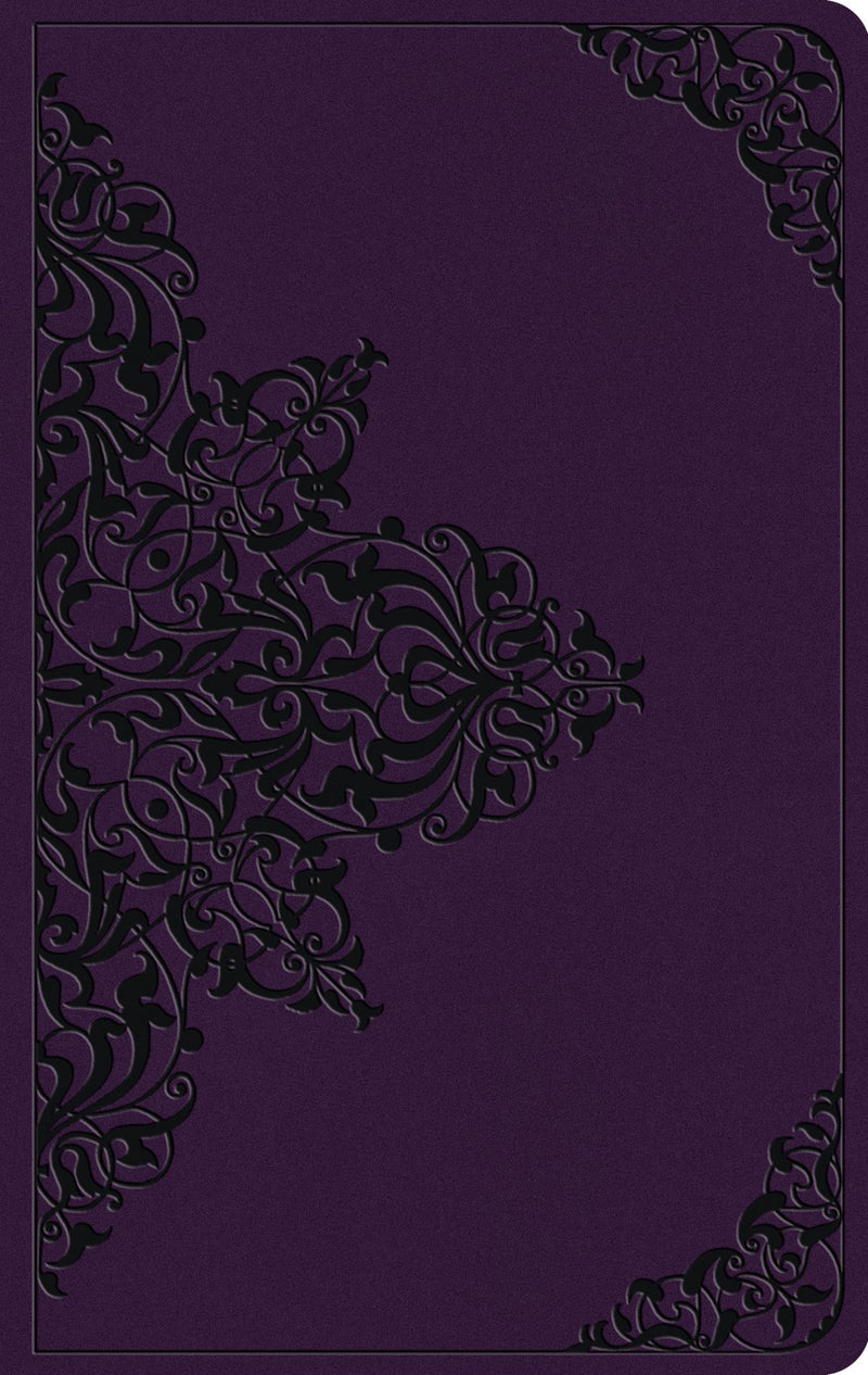ESV Large Print Value Thinline Bible-Lavender Filigree Design TruTone