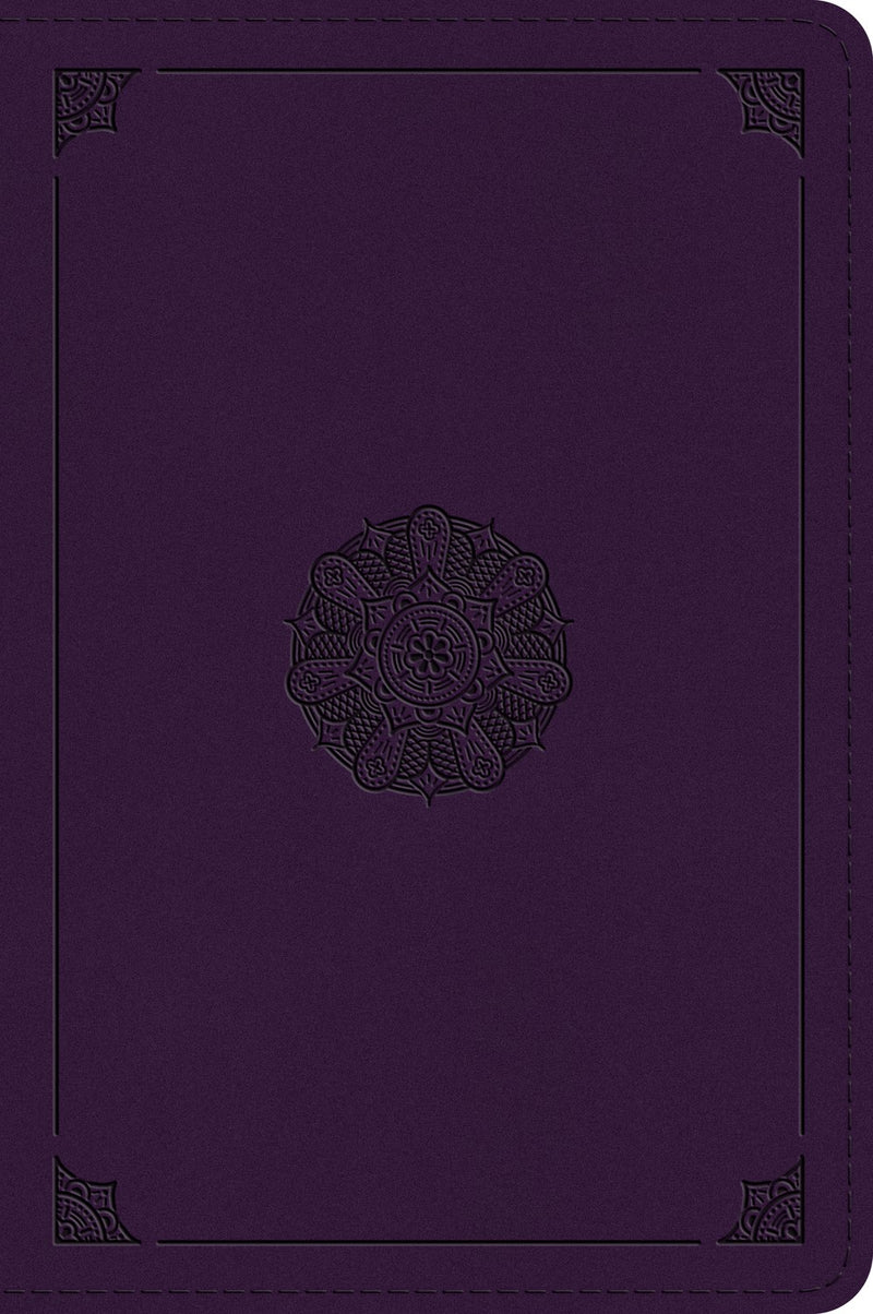ESV Large Print Bible-Lavender Emblem Design TruTone