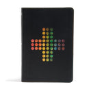 NIV Holman Rainbow Study Bible-Pierced Cross Leathertouch