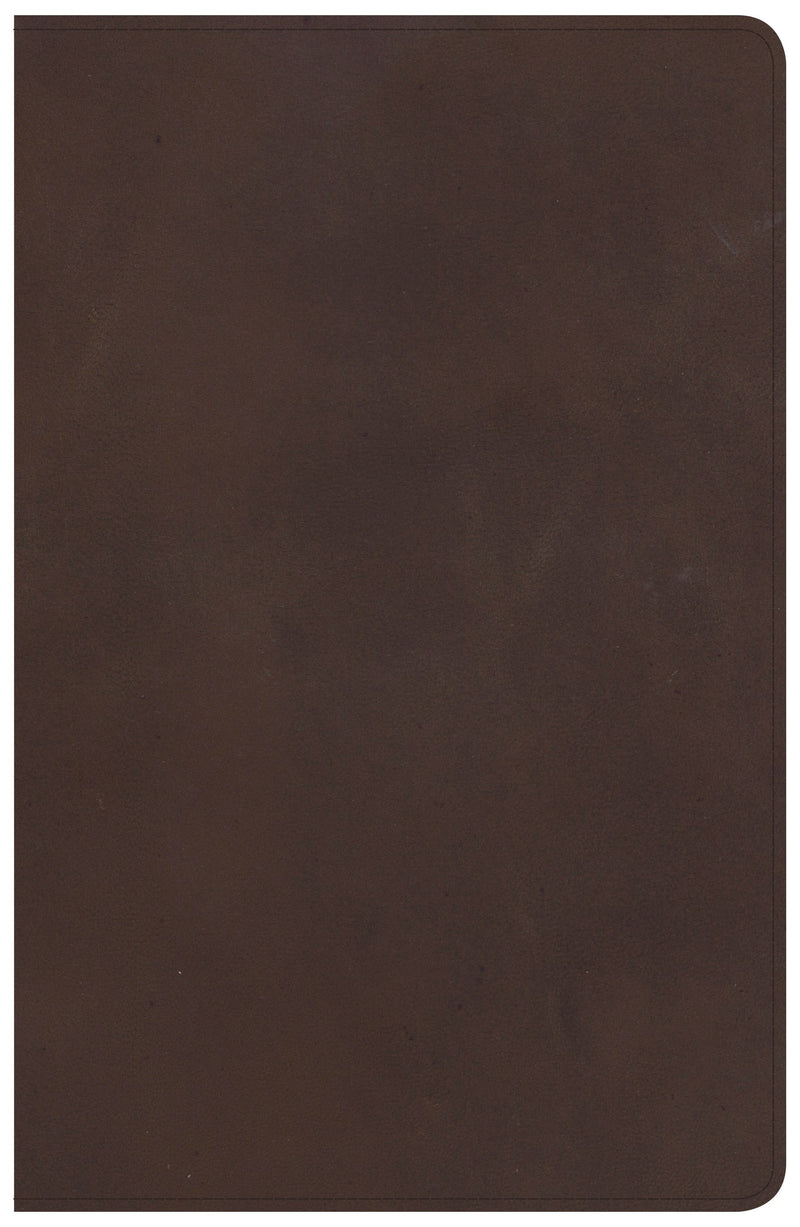CSB Large Print Personal Size Reference Bible-Brown Genuine Leather