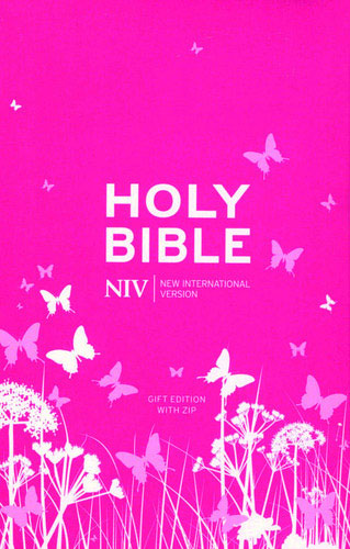 Pocket Bible with Zip - pink