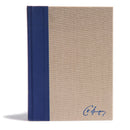KJV Spurgeon Study Bible-Navy/Tan Cloth Over Board 