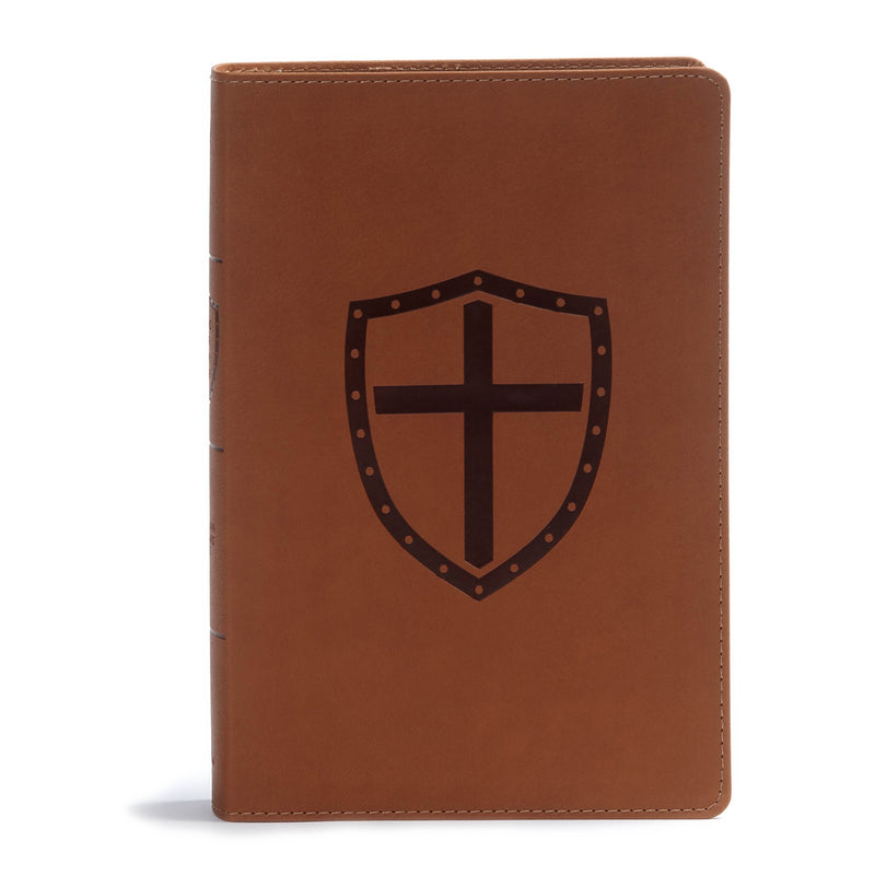 CSB Defend Your Faith Bible (Full Color)-Walnut LeatherTouch