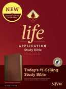 NIV Life Application Study Bible (Third Edition)-RL-Brown/Mahogany LeatherLike Indexed