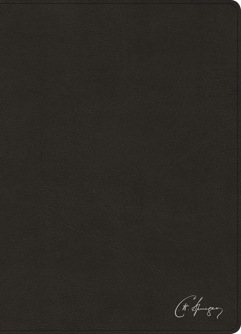 Span-RVR 1960 Spurgeon Study Bible (Biblia de Estudio Spurgeon)-Black Genuine Leather Indexed