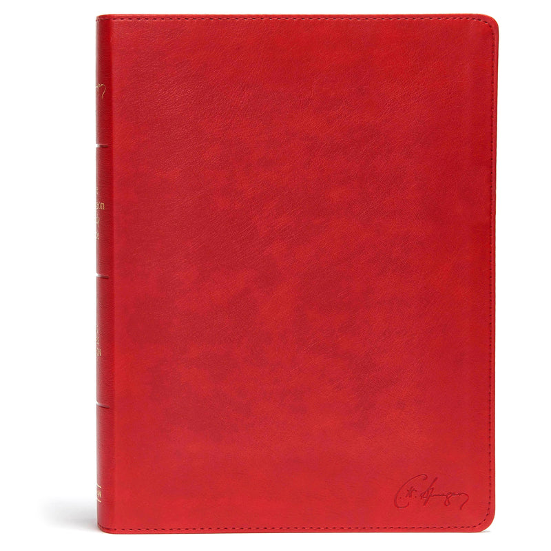 KJV Spurgeon Study Bible-Crimson LeatherTouch 
