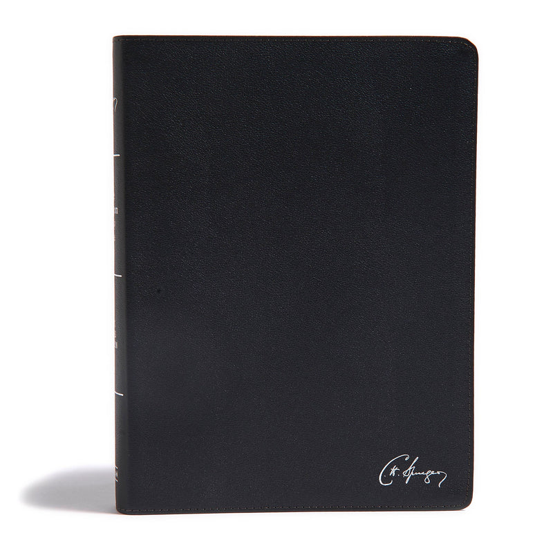 KJV Spurgeon Study Bible-Black Genuine Leather