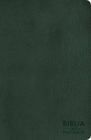 Span-NIV Fisher Of Men Bible-Green LeatherTouch (Biblia Del Pescador)