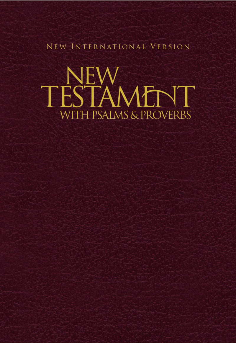 NIV New Testament With Psalms And Proverbs-Burgundy Softcover