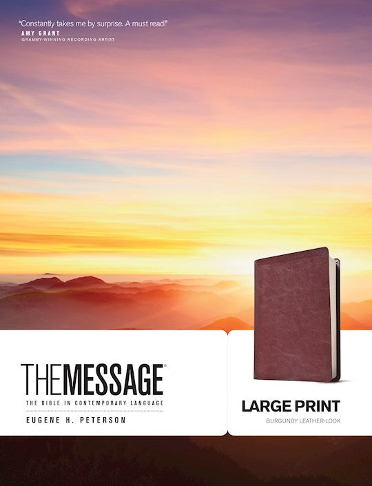 Message Bible-MS-Large Print Butgundy