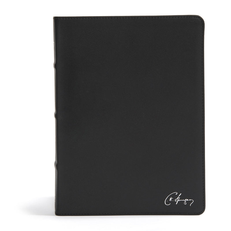 CSB Spurgeon Study Bible-Black Genuine Leather Indexed