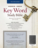 KJV Hebrew-Greek Key Word Study Bible-Black Genuine Leather Indexed