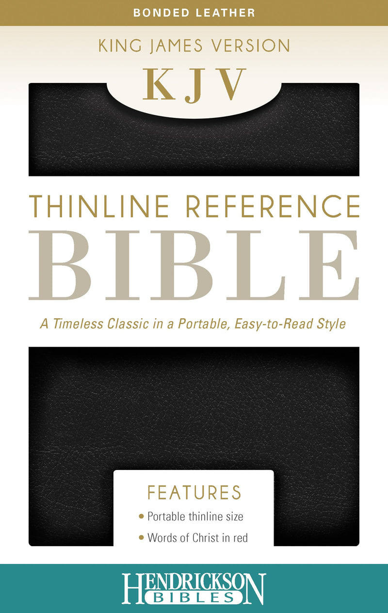 KJV Thinline Reference Bible-Black Bonded Leather 
