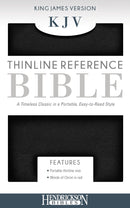 KJV Thinline Reference Bible-Black Imitation Leather