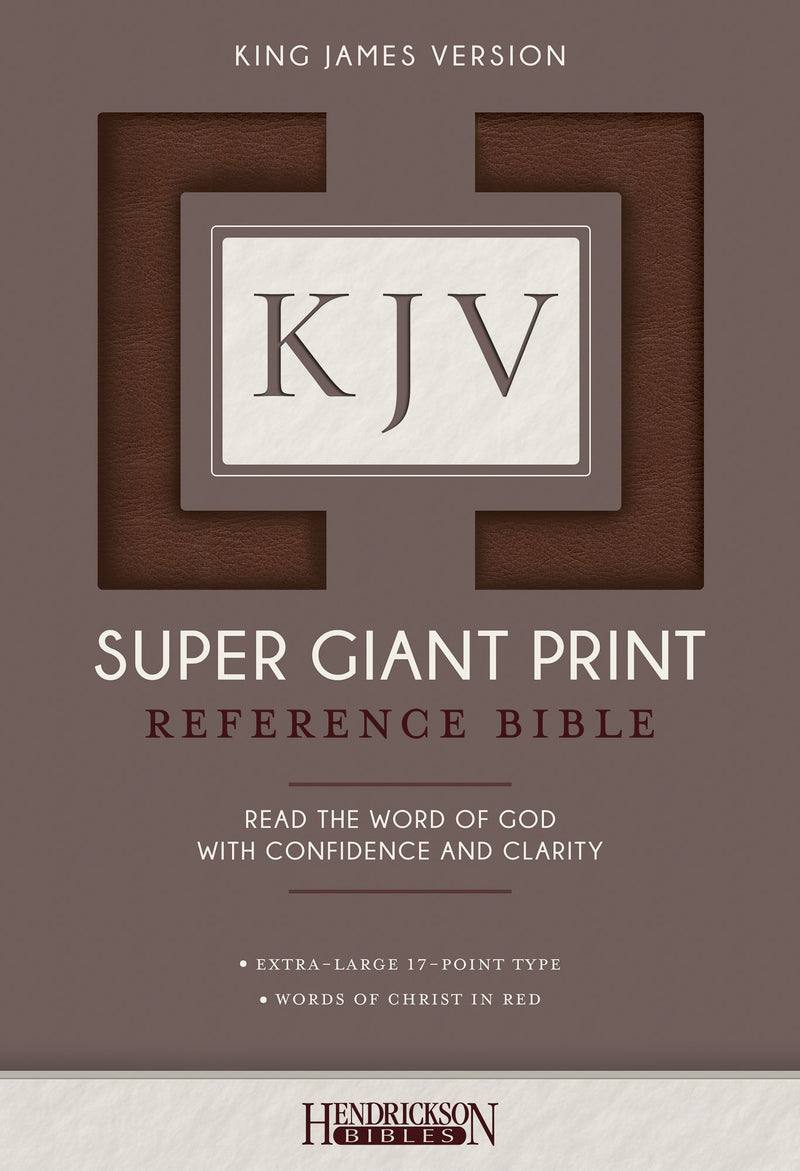 KJV Super Giant Print Reference Bible-Brown Flexisoft