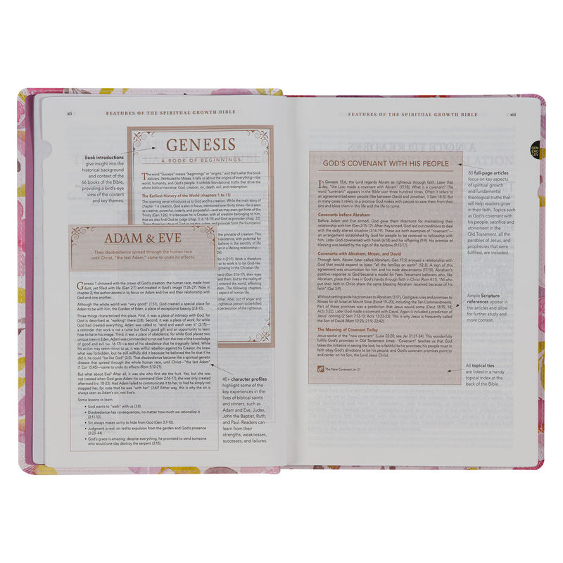 Spiritual Growth Bible Pink Floral