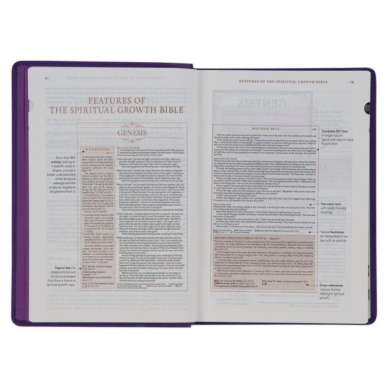 Spiritual Growth Bible Purple